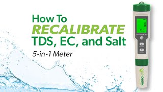 Recalibrate TDS EC Salt