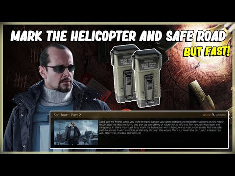MARK THE HELICOPTER AND SAFE ROAD ON SHORELINE - EFT - PEACEKEEPER TASK SPA TOUR PART 2 - 12.11
