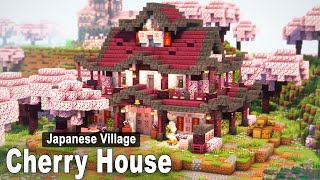 Minecraft: How to build a Japanese Cherry House | SimpleTutorial