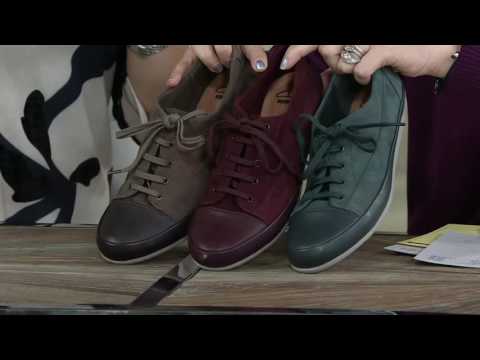 Clarks Leather Lace-up Sneakers - Lorry Grace on QVC