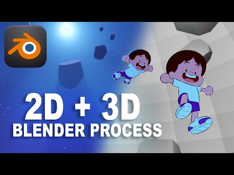 Starting a 2D+3D Scene in Blender (My Exact Setup)