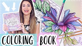 ARTIST vs ADULT COLORING BOOK! Let's watercolor paint flowers 🌸