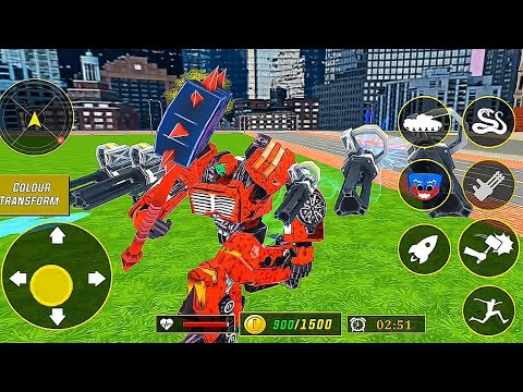 Army Robot Multiple Transformation Games: Tank Flying Car Battle | Android iOS Gameplay