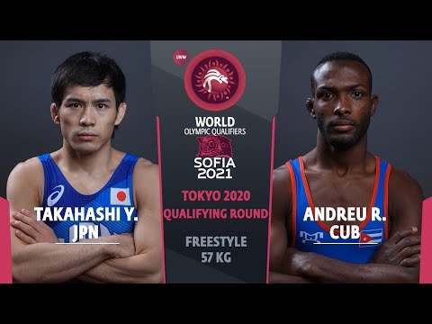 1/2 FS - 57 kg: Y. TAKAHASHI (JPN) v. R. ANDREU ORTEG (CUB)