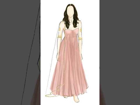 Corset suit | Indian design with western addition #procreate #digitalart #shortsfeed #ytshorts #art