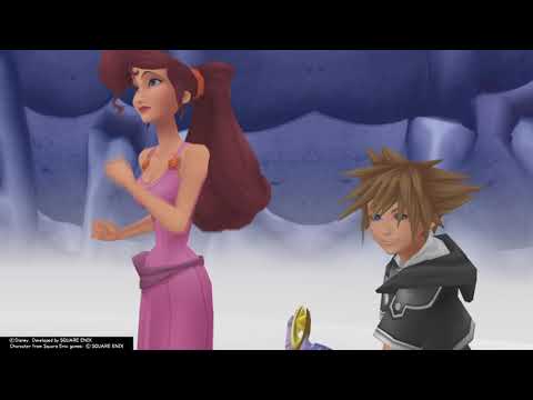 Kingdom Hearts II Final Mix (PS4) Cutscene #150 - Hercules arrives and Meg escapes