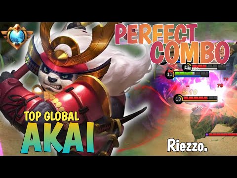 PERFECT GAMEPLAY! AKAI NON STOP ROAMING & GANKING, TOP GLOBAL AKAI BY Riezzo. -MLBB