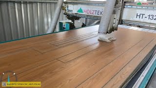 Máy cnc 1 đầu bàn hút chân không HT-1325V, Cắt ván gỗ công nghiệp bằng máy cnc