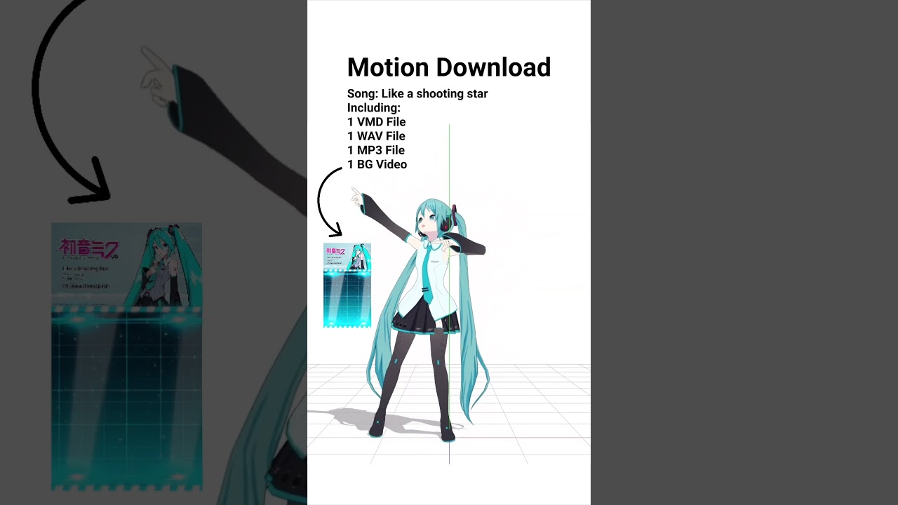 Motion DL Like a Shooting Star 初音ミク V6 Dance