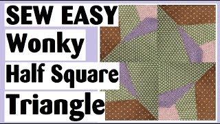 Wonky Half Square Triangle | Easy Quilt Block Tutorial with Digital Quilt Show
