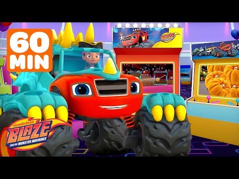 Blaze's ARCADE! 🕹️ #3 | Halloween Games, Car Wash Surprise & MORE 🎃 | Blaze and the Monster Machines