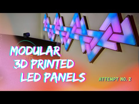 I made modular 3D printed LED wall panels, again...