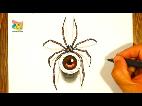 comment dessiner une araignée pour halloween qui fait peur