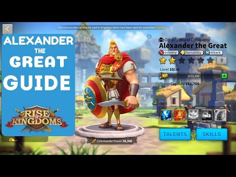 Alexander the Great Commander spotlight and more - Rise of Kingdoms