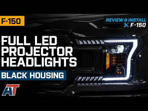 2018-2020 F-150 Full LED Projector Headlights with White DRL Sequential Turn Signal Review & Install