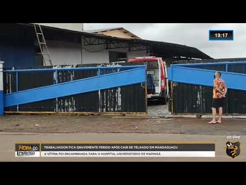 Trabalhador fica gravemente ferido após cair de telhado em Mandaguaçu