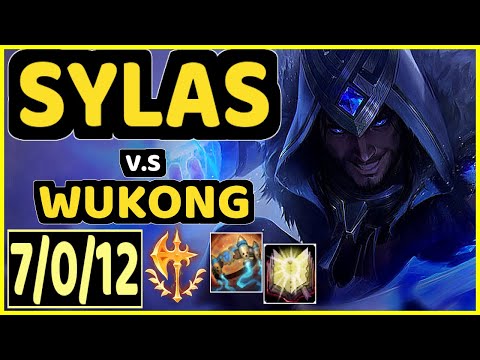 XIOH (SYLAS) vs WUKONG - 7/0/12 KDA TOP GAMEPLAY - EUW Ranked GRANDMASTER