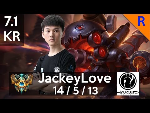 7.1 KR#6 iG JackeyLove (Kog'maw) vs KR#73 SSG Stitch (Ashe) - gameplay