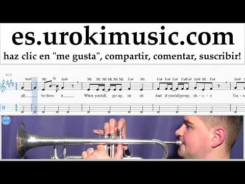 Tutorial de Trompeta Shakira - Waka Waka Clases Notas Parte#2 um-927