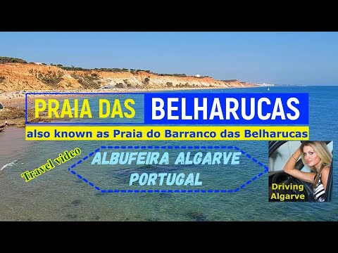 PRAIA DAS BELHARUCAS Albufeira (Algarve Portugal) here is where the rock formations begin 8/2022 HD