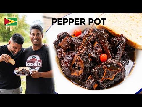 Guyanese Pepper Pot with Plait Bread by Chef Devan in Trinidad & Tobago π¬πΎ Foodie Nation