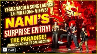 Download lagu Yeshanagula Paradise Song Launch Dallas 2026 | Anirudh Nani Jonita | Anirudh Concert Dallas mp3