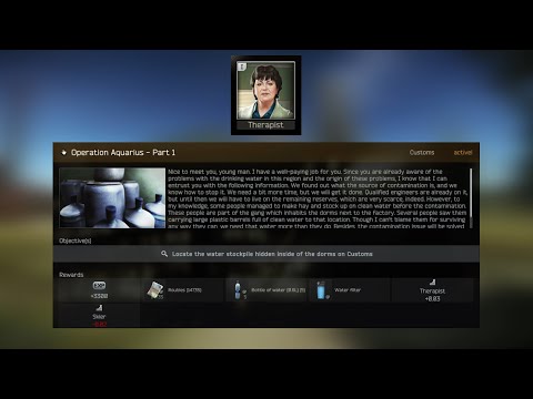 แนะนำวิธีทำเควส Operation Aquarius Part 1 - Therapist - Escape from Tarkov