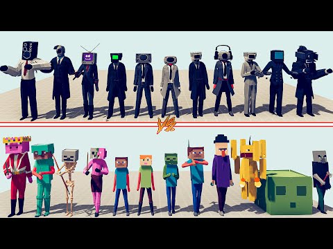 CAMERAMAN TEAM vs MINECRAFT TEAM - Totally Accurate Battle Simulator TABS