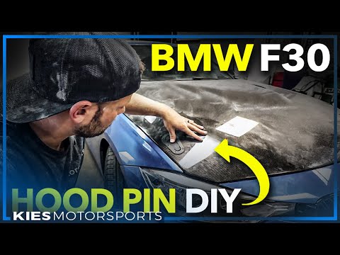 AeroCatch Hood Pin Install on a Carbon Fiber F30 BMW Hood! (We cut into a $1000 hood!)