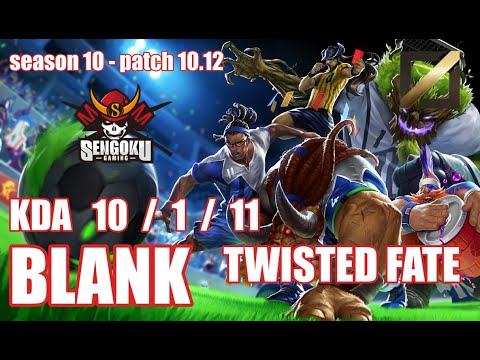 【韓国サーバー/C1】SG BLANK ツイステッドフェイト(Twisted Fate) VS サイラス(Sylas) MID - Patch10.12 KR Ranked【LoL】