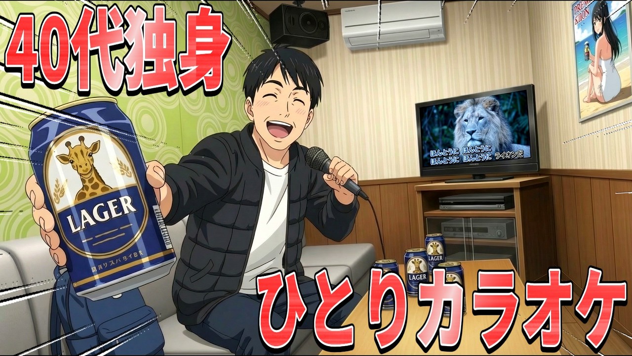【漫画】４０代独身 日曜日ひとりカラオケ