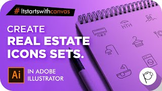 Create Real Estate essential icons in adobe illustrator cc 2020 | #its