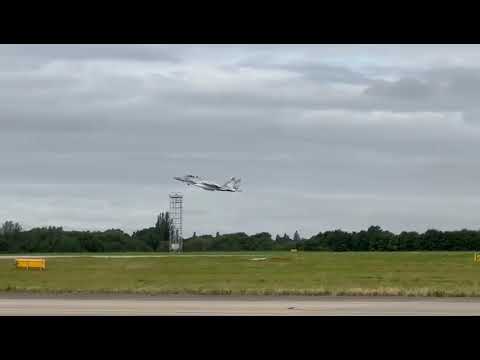 F15 Taking off from London Stansted