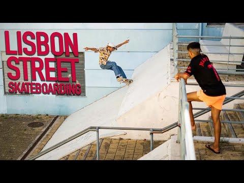 Skateboarding in the streets of Lisbon - Titus NL