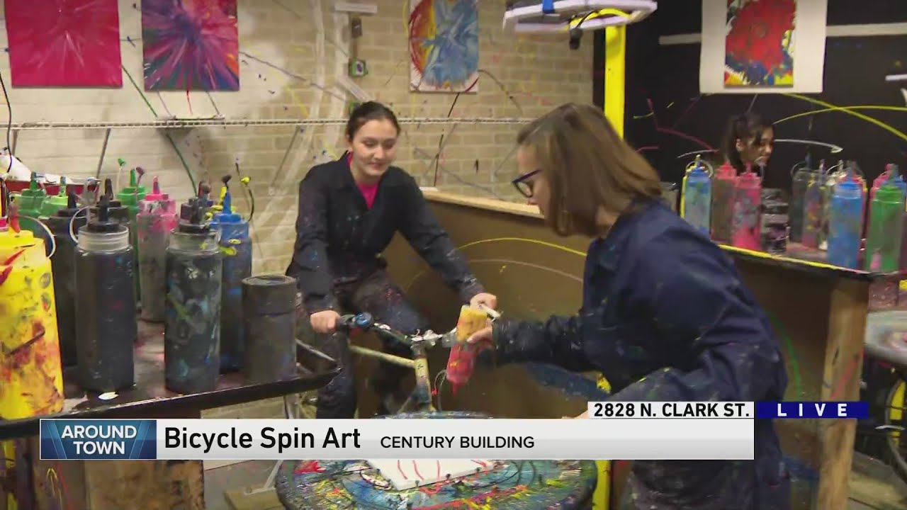 Around Town - Bicycle Spin Art