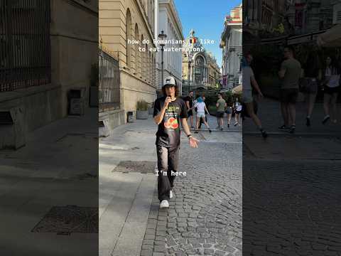 how do Romanians 🇷🇴 eat watermelon 🍉? #pepene #romania #bucharest