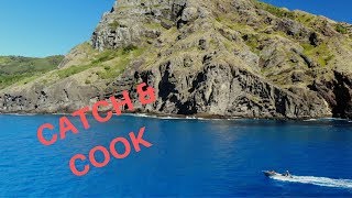 Wakeboarding Pitcairn Island | Catch and cook bluefin trevally | Pitcairn vlogger