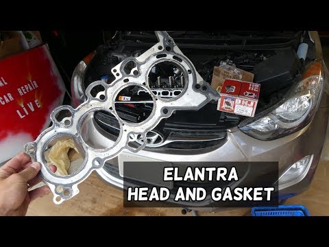 HOW TO REMOVE OR REPLACE CYLINDER HEAD GASKET ON HYUNDAI ELANTRA 1.8 2.0 NU