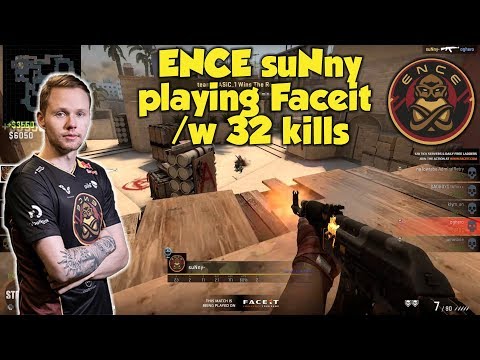 ENCE suNny playing Faceit with 32 kills in Mirage | CSGO | POV