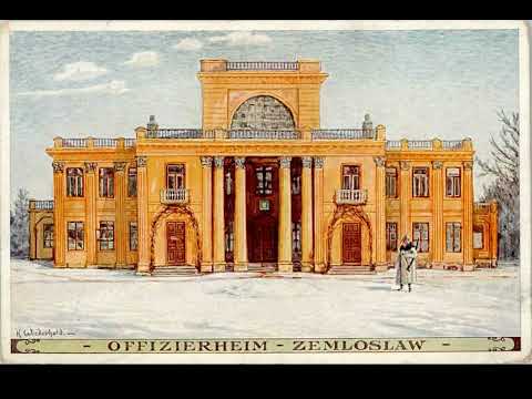 Pałac w Żemłosławiu, w czasie I w. św. - Dom Oficerów. Niemiecka widokówka 1916 r..