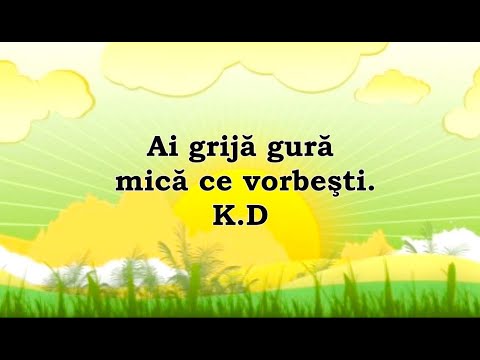 Ai grijă urechiuşă ce asculţi.