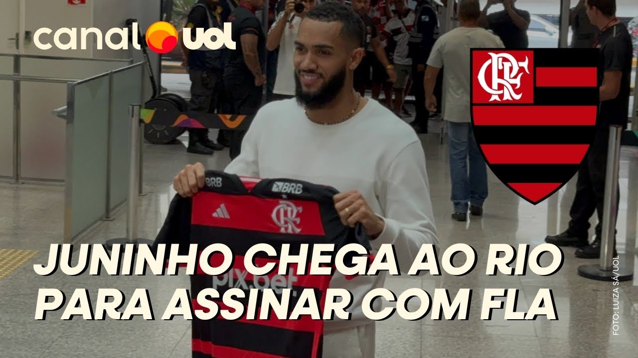 JUNINHO NO FLAMENGO: JOGADOR DESEMBARCA NO RIO PARA ASSINAR COM TIME