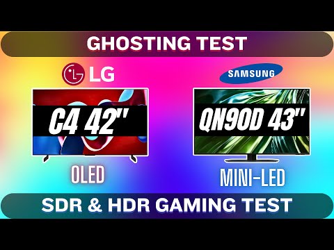 Samsung QN90D 43" vs LG C4 42" | SDR-HDR & Ghosting Comparison
