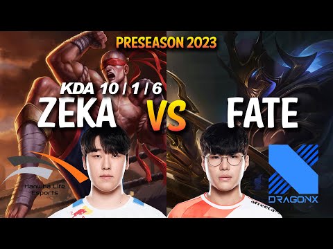 HLE Zeka vs DRX FATE - LEE SIN Mid vs ZED - KR Ranked