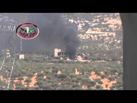 استهداف حاجز المعصرة بقذائف الهاون في محمبل في محافظة إدلب