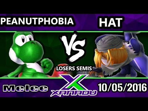 S@X 170 - Hat (Sheik) Vs. Peanutphobia (Yoshi) SSBM Losers Semis - Smash Melee