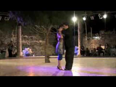  Claudio Forte  and  Barbara Carpino  are  dancing  to  the  milonga  "  Milonga De Los Fortines  "