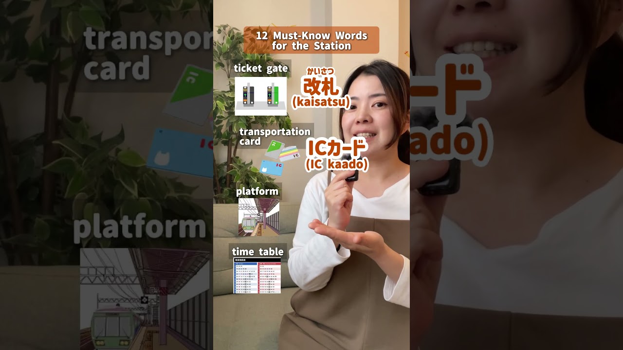 12 Must-Know Station Words in Japanese ✨ #learnjapanese #nihongo #jlpt #japaneselanguage