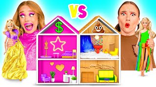 We Build Amazing Doll House for Barbie | Rich vs Broke Challenge by BaRaFun