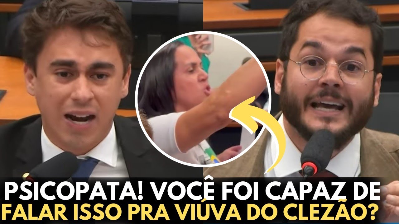 Nikolas Ferreira desmascara deputado que namora Fátima Bernardes e viúva de Clezão o confronta
